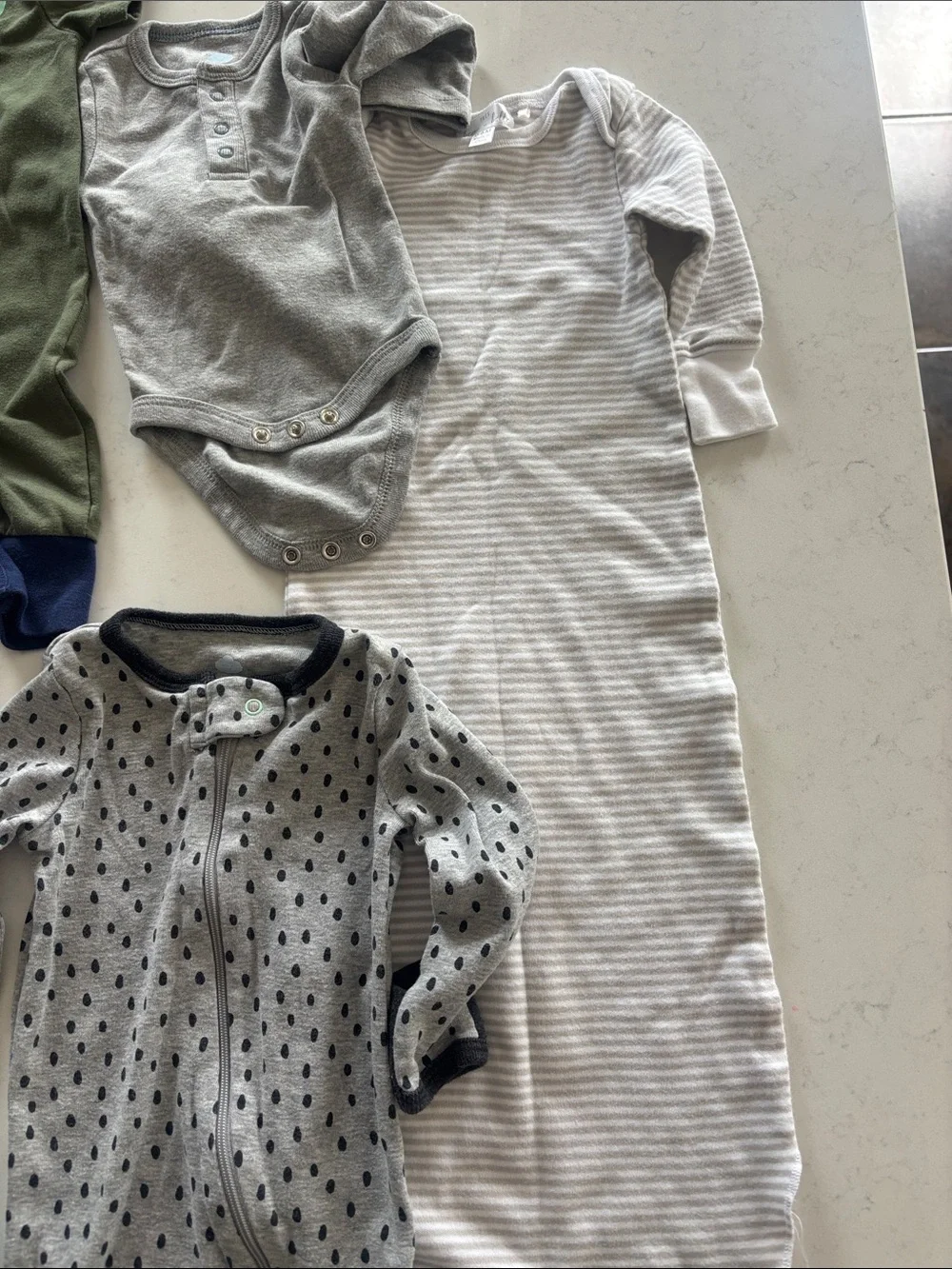 Mixed Baby Onesie & Sleepwear Bundle - Neutral, Yellow, Red newborn